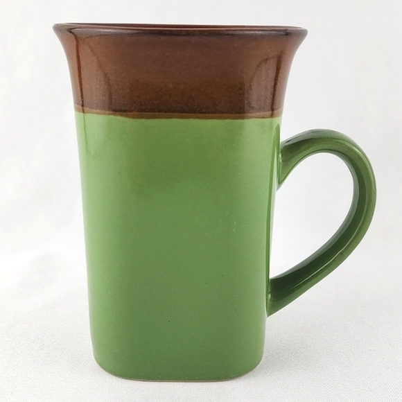 Royal Norfolk 5 Tall Mugs Quality Collectible Stoneware Green Brown - Picture 3 of 12